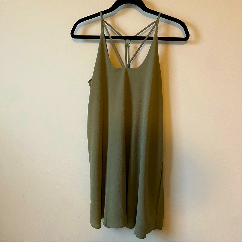 NWT Francesca’s Dark Olive Sleeveless Dress Size Small